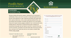 Desktop Screenshot of franklinmanorapartmentsnj.com